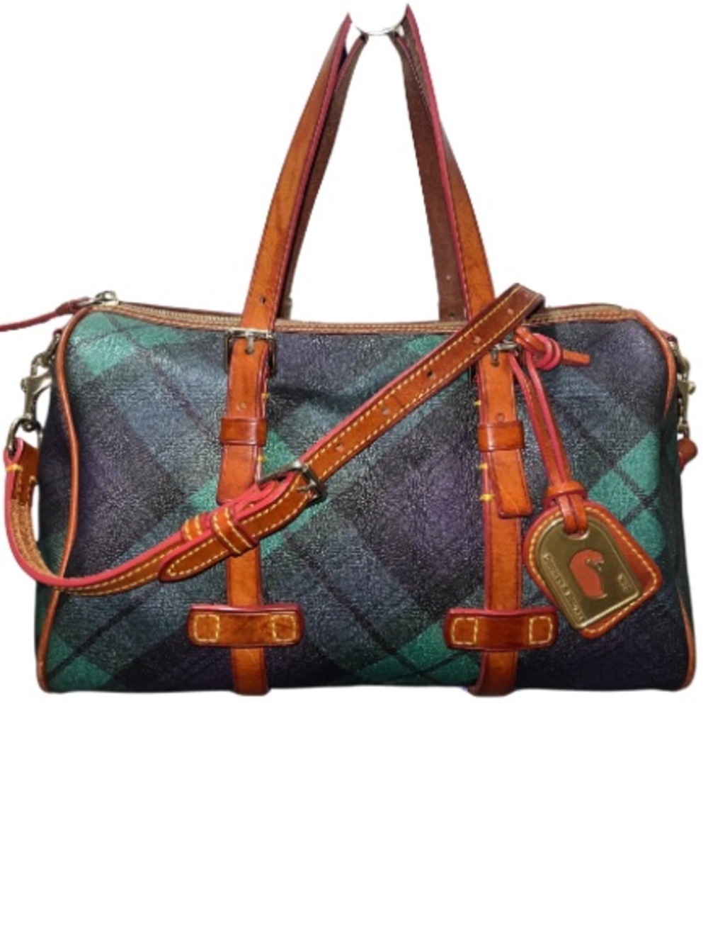 Dooney & Bourke Black
Watch Tartan Plaid Barrel Satchel Crossbody